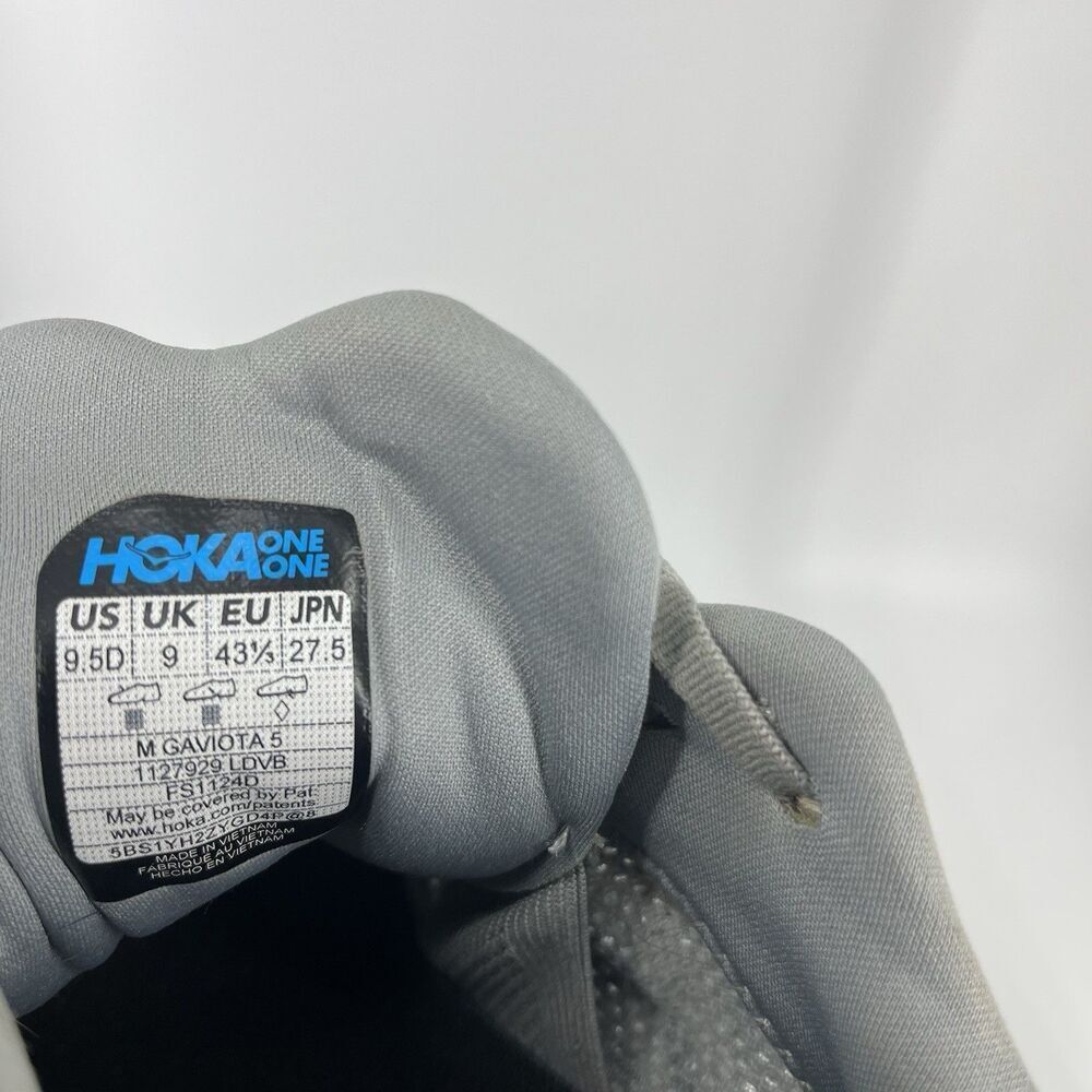 Hoka One One Gaviota 5 Shoes Size 9.5D Mens Gray Blue Road Running Comfort Gym - Picture 11 of 11